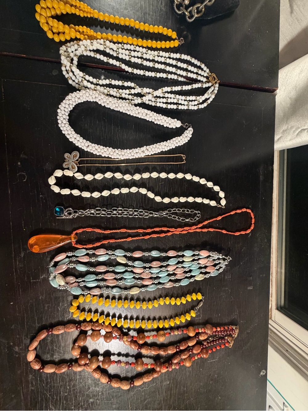 Joan Rivers Multi-Strand Pastel & Brown Beaded Necklace Set Vintage Lot 10
